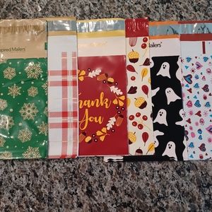 25 Poly Mailers + 5 BONUS - 6×9 Mixed Bundle #2 - Holidays